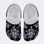 Unisex Panther Art Print - Fur Lined Slippers/Sandals