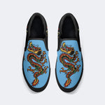 Vintage Torch And Dragon Print - Slip On Shoes