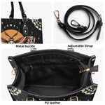 Old School Death Moth Vintage Print - Leather Handbag