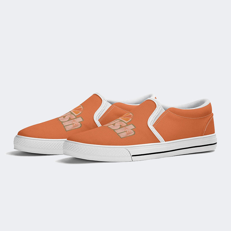 Vintage Orange Crush Print Unisex - Slip On Shoes