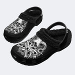 Dark Eternal Skull - Fur Lined Slippers/Sandals