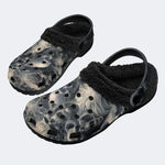 Smoke Skull - Fur Lined Slippers/Sandals