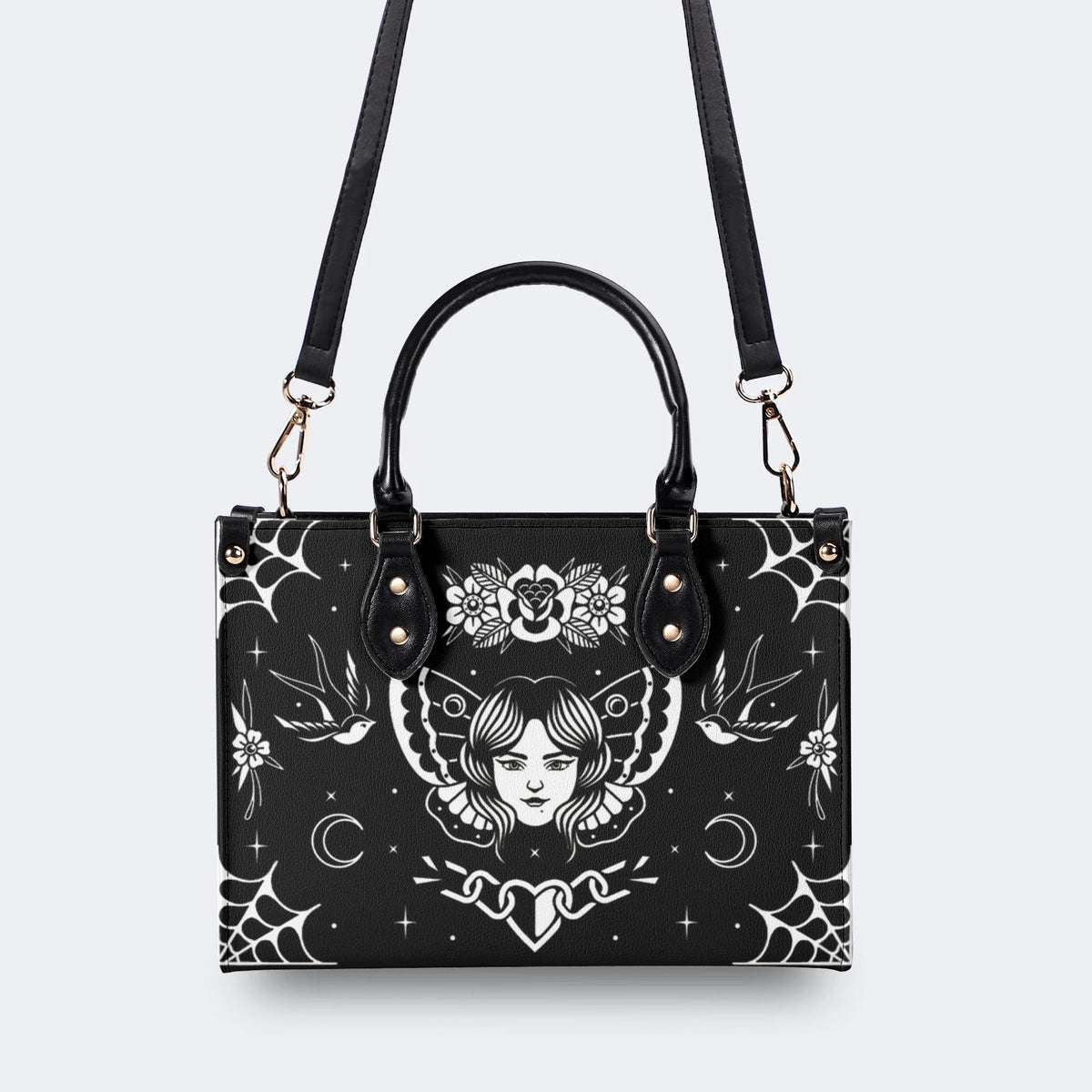 Vintage Tattoo Art Print - Leather Handbag