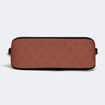 Classic Death Moth Vintage Print - Leather Crossbody Bag
