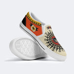 Retro Black Panther Head Print - Slip On Shoes