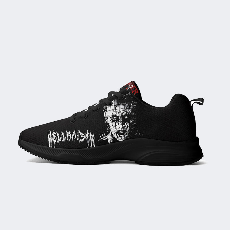 Unisex Black Metal Pinhead Print - Running Shoes