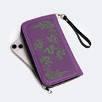 Inscribed Viper Print - Leather Wallet
