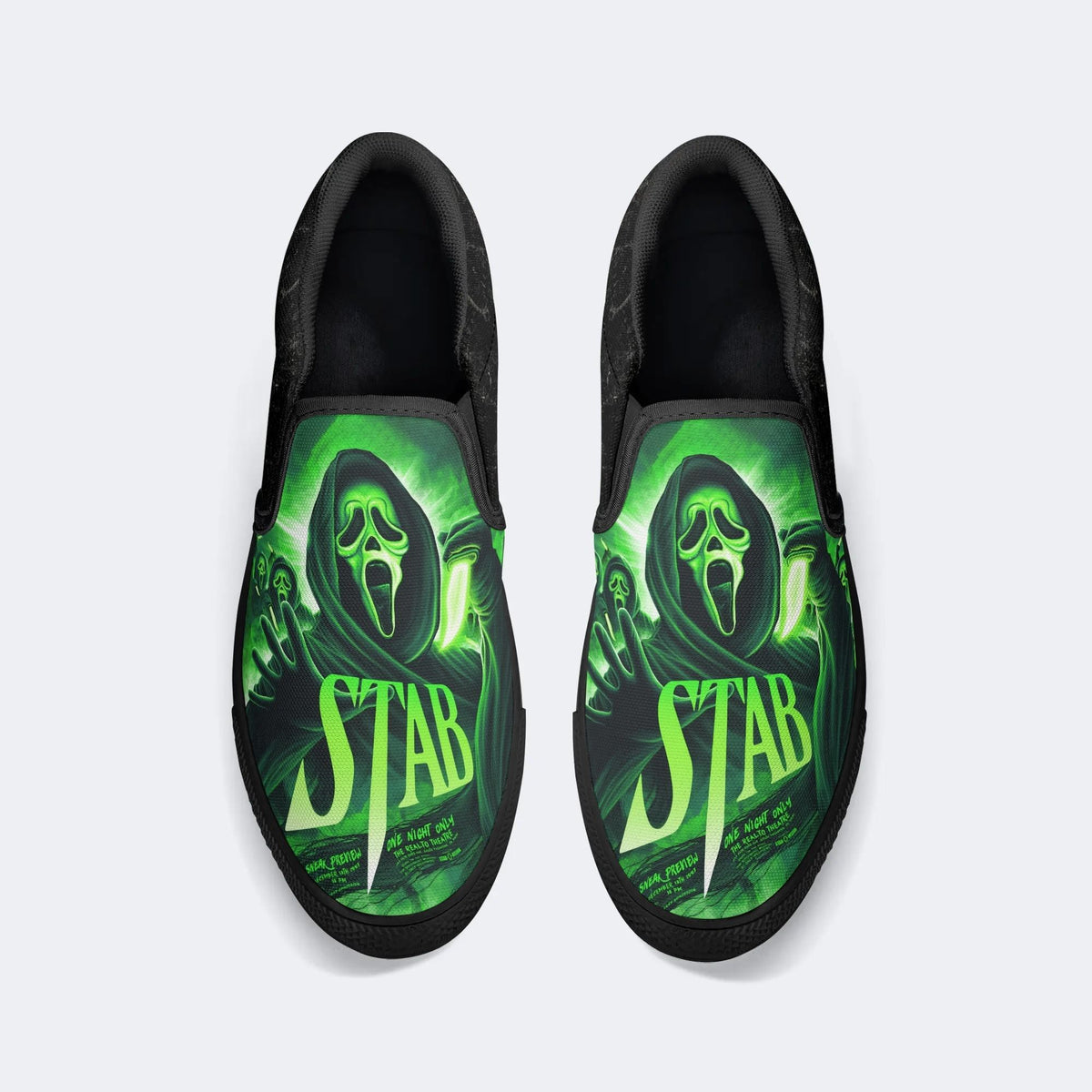 Unisex Horror Print - Slip On Shoes