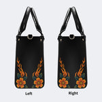 Black Panther Print - Leather Handbag