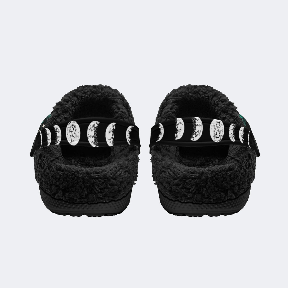 Night Sky Mushroom Butterfly Print - Removable Fur Lined Slippers/Sandals