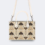Moths Pattern Print - Leather Handbag