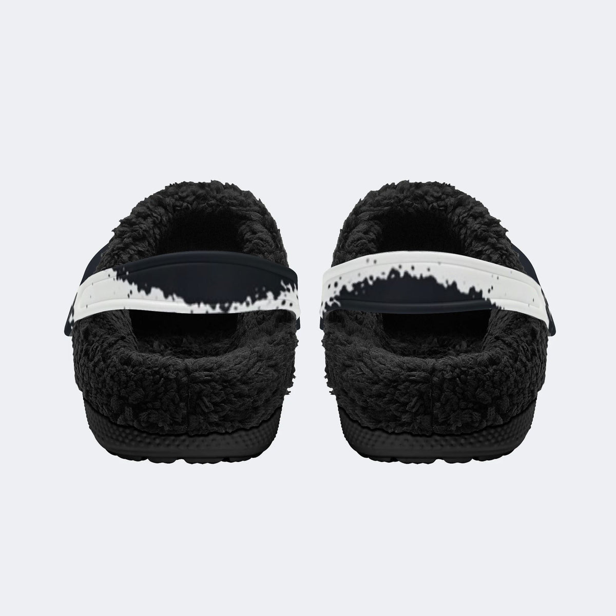 Dark Pink Star Skull - Fur Lined Slippers/Sandals
