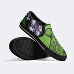 Unisex Psychedelic Skeleton Graphic - Slip On Shoes