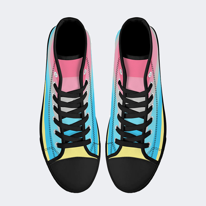 Genderflux Pride Flag High Top Canvas Shoes