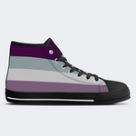 Flag for the Asexual High Top Canvas Shoes