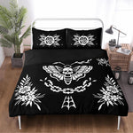 Death Moth Vintage Print - Three Piece Bedding Set