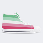 Abrosexual Pride Flag High Top Canvas Shoes