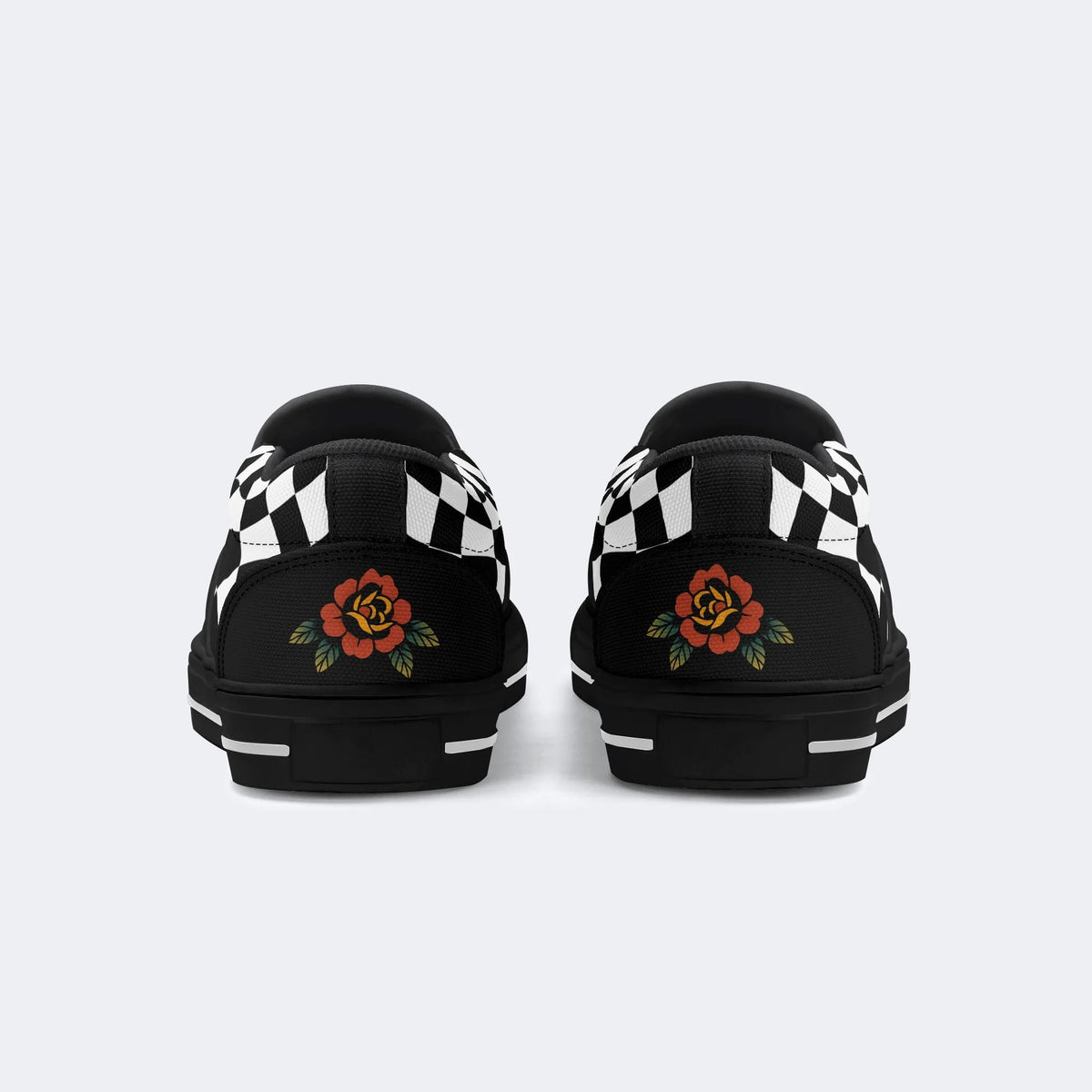 Flame Cowboy Frog Print - Slip On Shoes