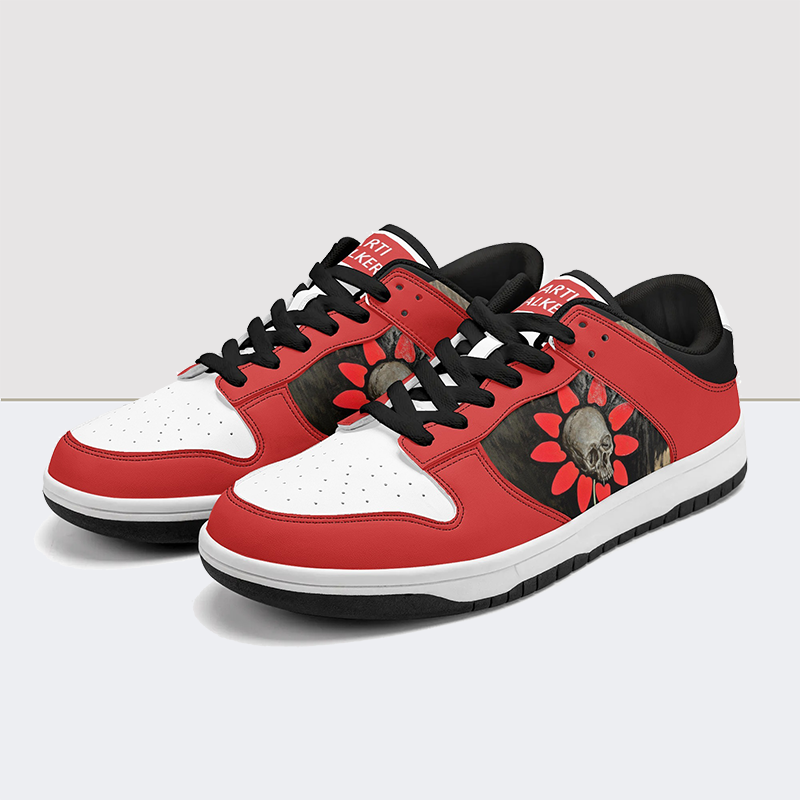 Macabre Flower Dunk Low Leather Sneakers