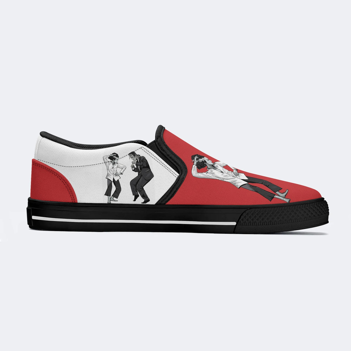 Pulp Frankenstein Halloween Print - Slip On Shoes