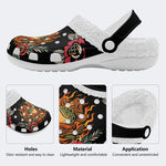Flame Cowboy Frog Print - Fur Lined Slippers/Sandals