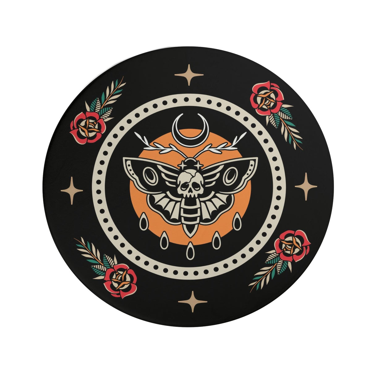 Death Moth Vintage Print - Floor Mat