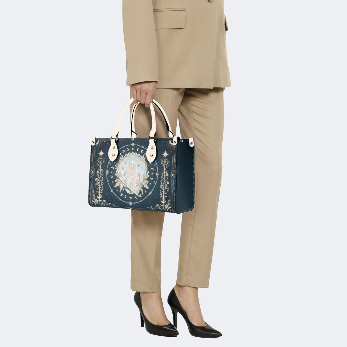 Angel Butterfly Moon Print Handbag Factory Direct Sales