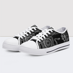Psychopompos Skull Low Top Canvas Shoes