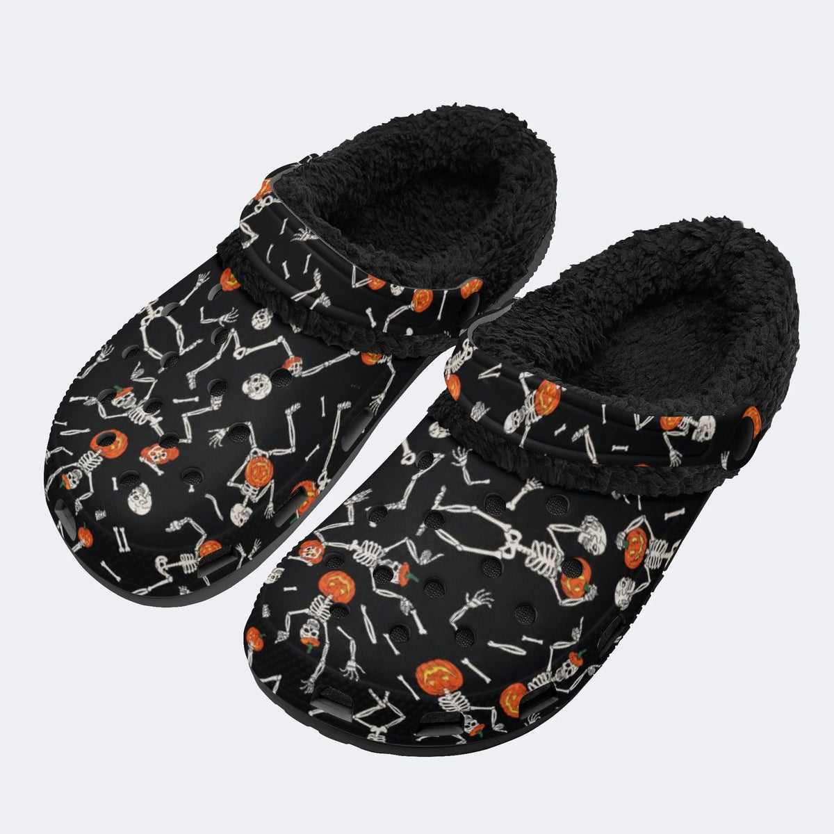 Gothmas Spooky Skeletons - Fur Lined Slippers/Sandals