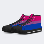 Chaussures montantes en toile avec drapeau de la fierté bisexuelle