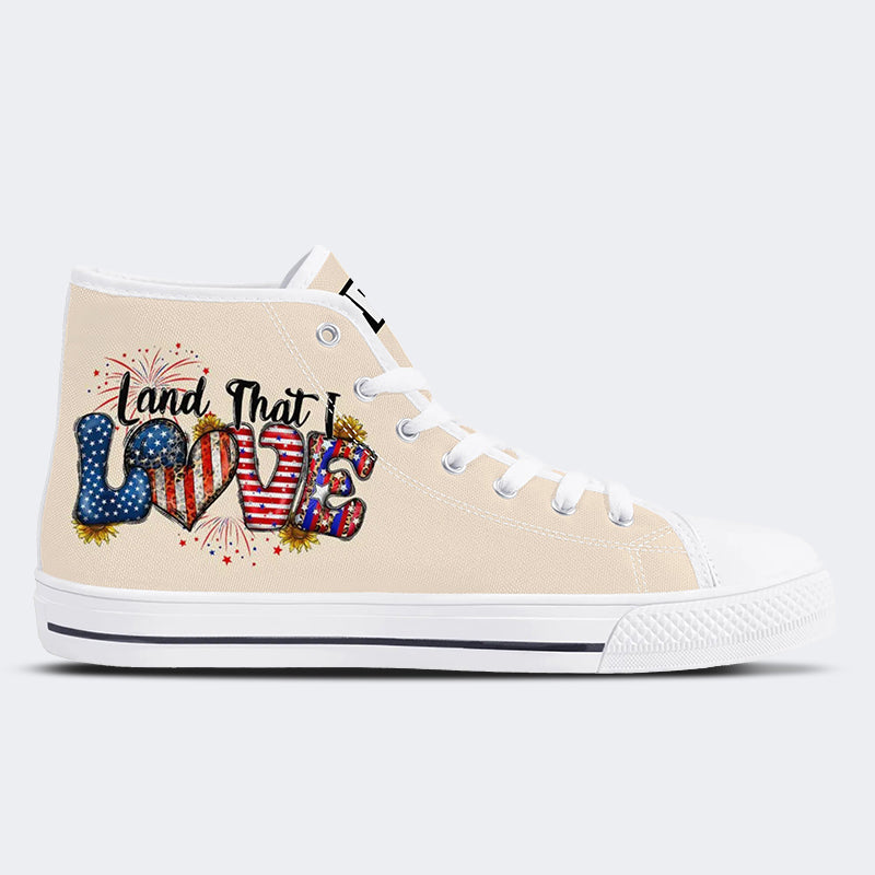 Flag Day High Top Canvas Shoes