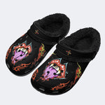 Horror Devil's Mouth Print - Fur Lined Slippers/Sandals