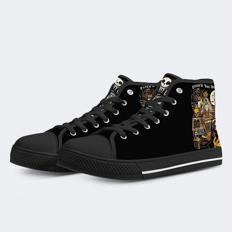 Unisex Halloween Horror Print - High Top Canvas