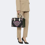 Classic Venom Moth Print - Leather Handbag