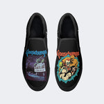 Unisex Horror Skull Print - Slip On Shoes