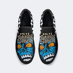 Unisex White Zombie Print - Slip On Shoes