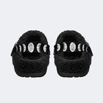 Lunar Mandala Death Moth Print - Fur Lined Slippers/Sandals