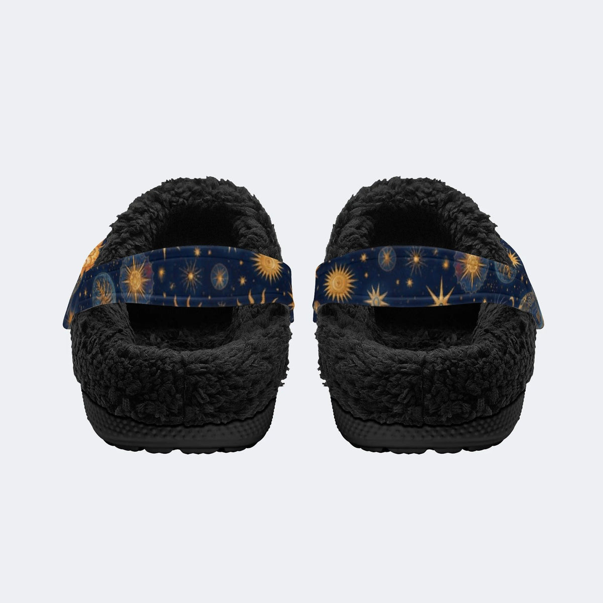 Celestial Sun Moon - Fur Lined Slippers/Sandals