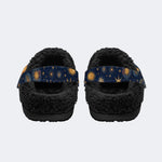 Celestial Sun Moon - Fur Lined Slippers/Sandals
