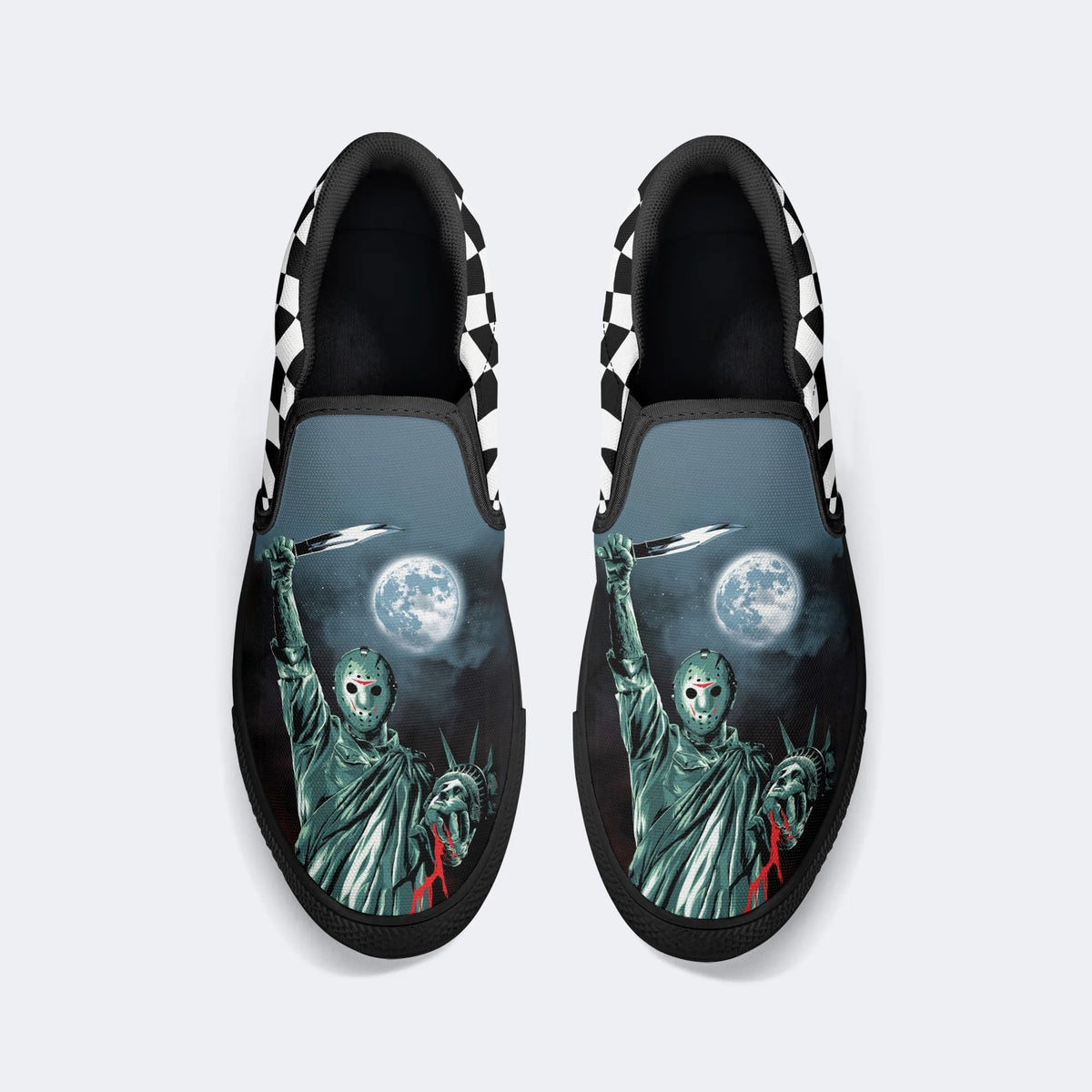 Jason Voorhess Halloween Print - Slip On Shoes