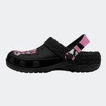 Gothic Skeleton Love Sign - Fur Lined Slippers/Sandals