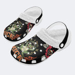 Rick Frog Print - Fur Lined Slippers/Sandals