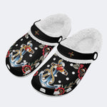 Anchor Art Print - Fur Lined Slippers/Sandals