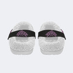 Death Moth Vintage Print - Fur Lined Slippers/Sandals
