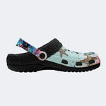 Colorful shells and starfish - Fur Lined Slippers/Sandals