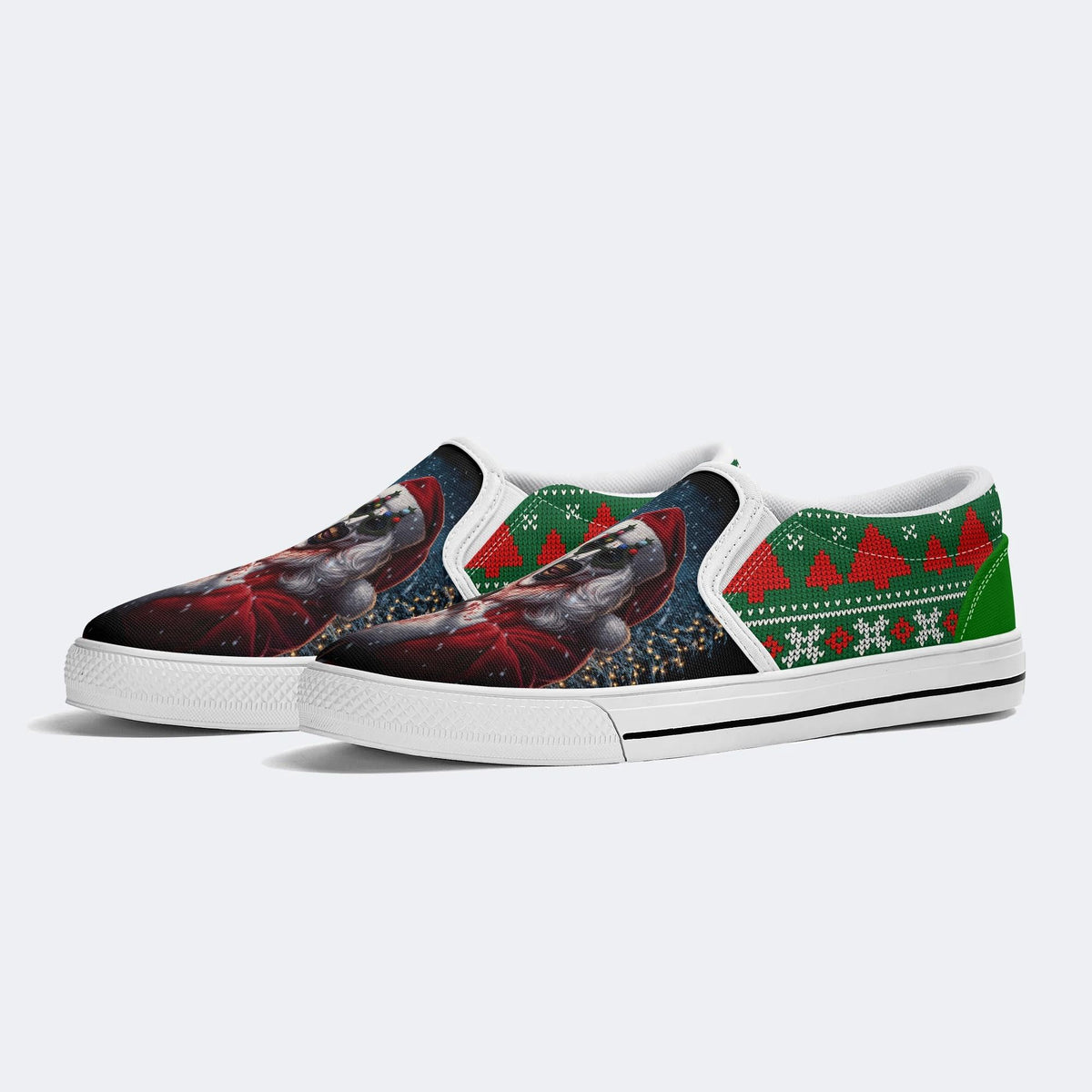 Horror Santa Claus Ghostface Print - Slip On Shoes