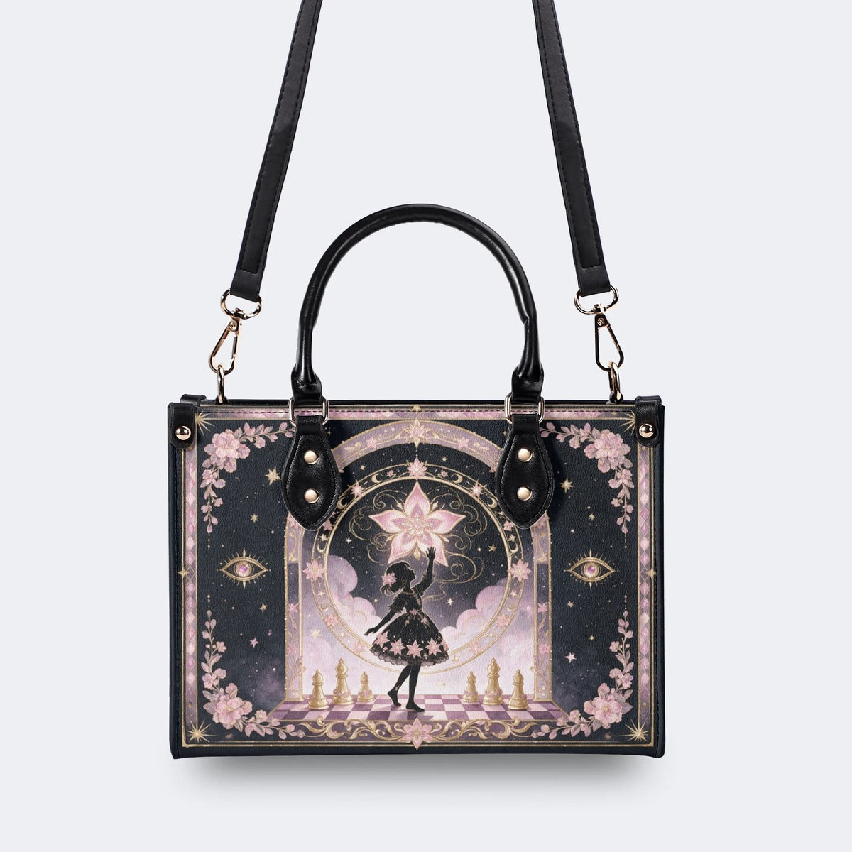 Fairy Girl Chess Print Handbag Factory Direct Sales