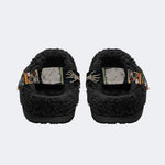 Gothic Horror Zombie Comic - Fur Lined Slippers/Sandals