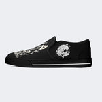 Unisex Horror Skull Print - Slip On Shoes