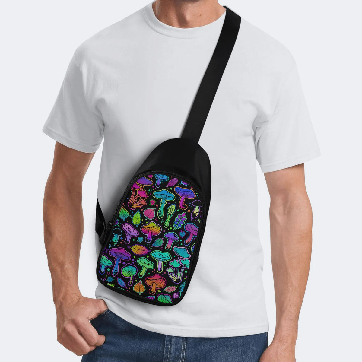 Magic Mushrooms Print - Chest Bag